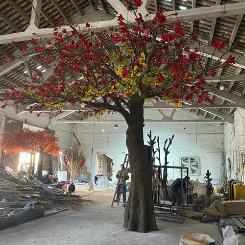 大型仿真木棉英雄花许愿树室内装饰商场店铺造景仿真树英雄花树