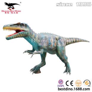 仿真恐龙模型制作硅胶仿真机械电动南方猎龙年老厂技术产品.