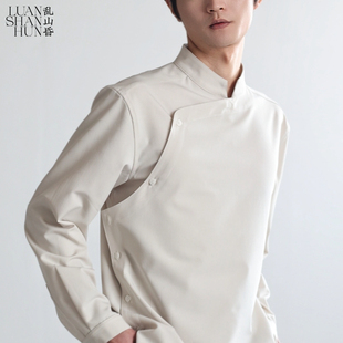 乱山昏 新中式原创设计国风东方复古立领大襟长袖厂子襟衬衫四季
