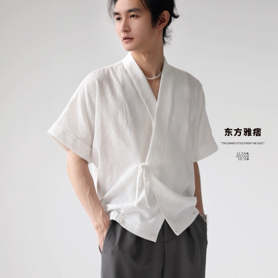 新中式国风原创纯白织纹透气