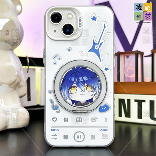 凌彩创艺原神呆萌菲林斯支架手机壳适用于苹果17promax华为vivoiqooneo10小米17一加13T红米k80至尊IMD彩银