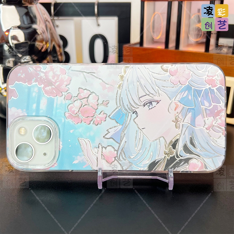 凌彩创艺游戏鸣潮花花今汐手机壳适用于苹果16promax华为vivoiqoo13小米15pro一加ace5红米70至尊版IMD冰川纹