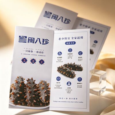 海参三折页说明书定制宣传单设计