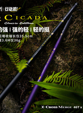 北禾溪流钓蝉超轻便携短节竿