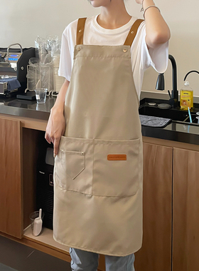 围裙防水防油餐饮专用定制logo厨房家用上班男士女工作服新款做饭