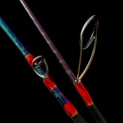 沙湖啦远投巨物富士导环双节碳素路亚竿木柄路亚竿