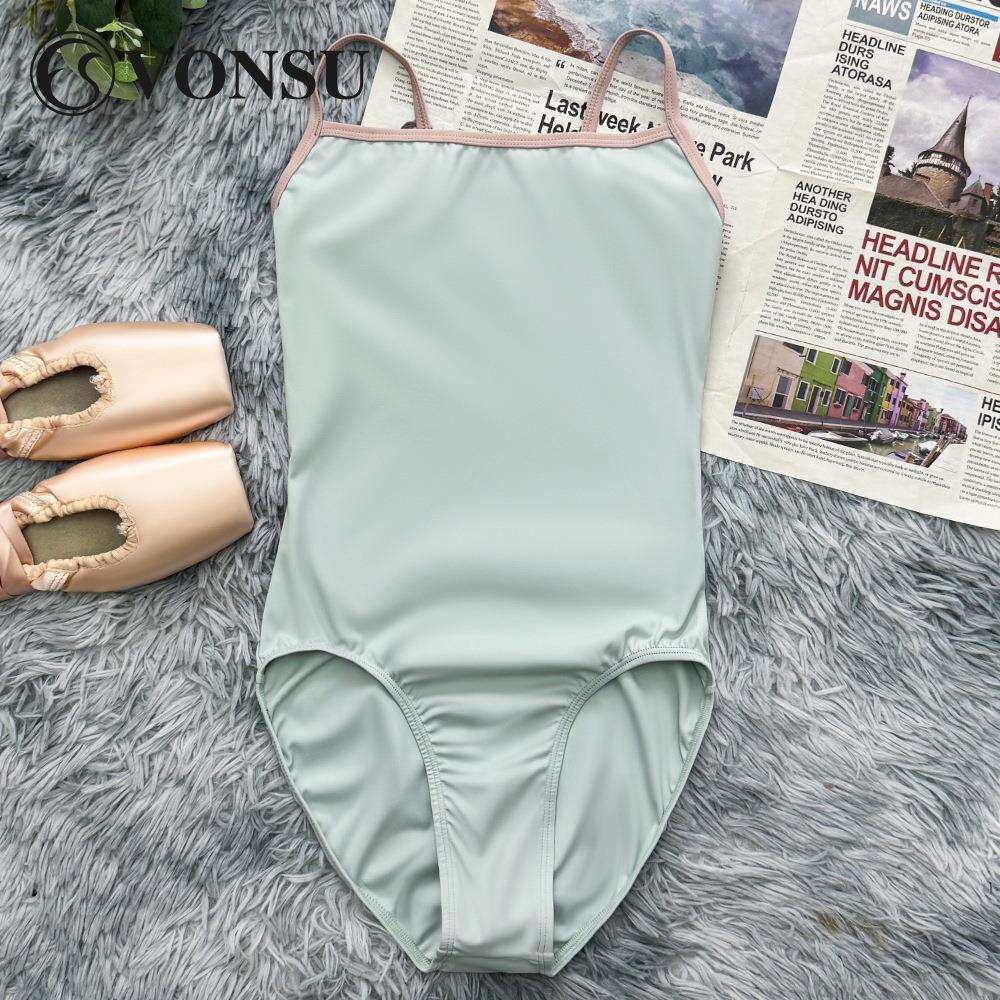 vonsu梵舒成人芭蕾舞体操服舞蹈吊带练功服体服形体训练服基训服