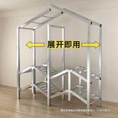 不锈钢折叠衣柜免安装 简易布衣柜家用卧室出租房收纳衣橱钢架结实