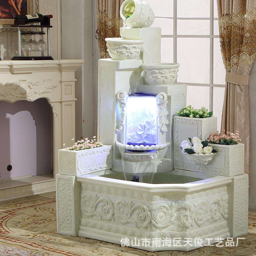 直销欧式工艺品喷泉别墅庭院水景室内加湿假山流水摆件喷泉