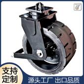 28寸集装 箱脚轮货柜移动脚轮超重型单轮承载7吨轮集装 箱橡胶脚轮