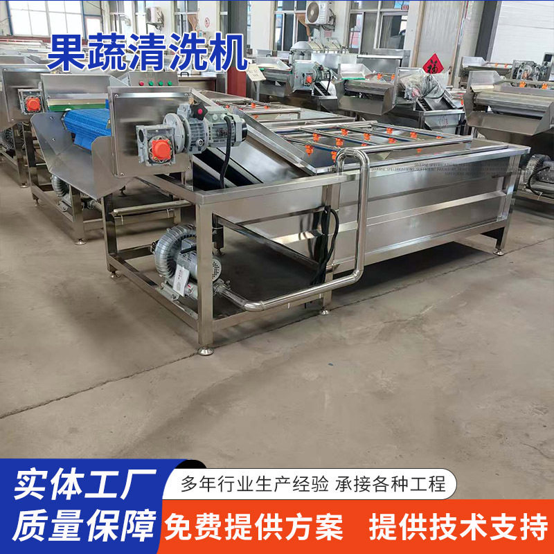 全自动连续式果蔬清洗风干流水线