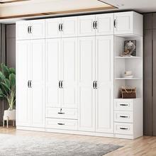 衣柜带抽屉带锁储物收纳柜小户型大衣橱实木衣柜家用卧室加深60cm