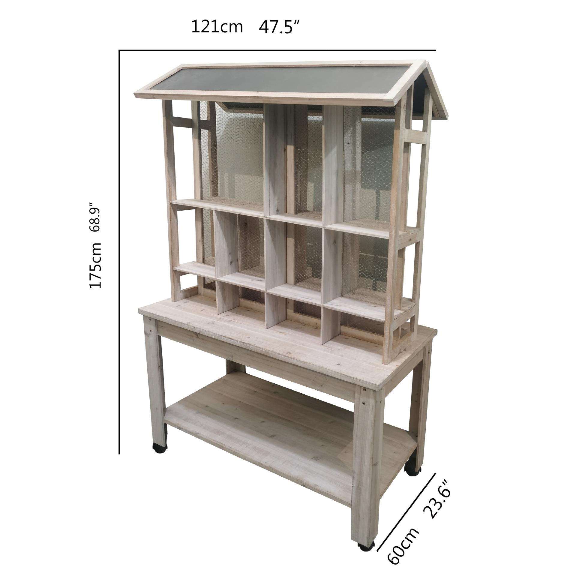 摆地摊复古实木花车花架置物架花店装饰陈列展架多功能复古推车