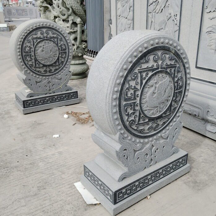抱鼓石门墩一对大门口麒麟门墩抱鼓石祠堂古镇吉祥如意抱鼓石