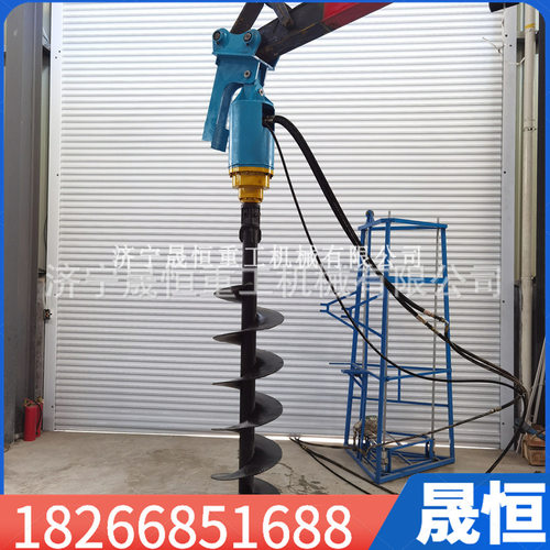 挖机螺旋钻机 房屋地基打桩机值树打孔机 液压式螺旋钻机光伏打桩