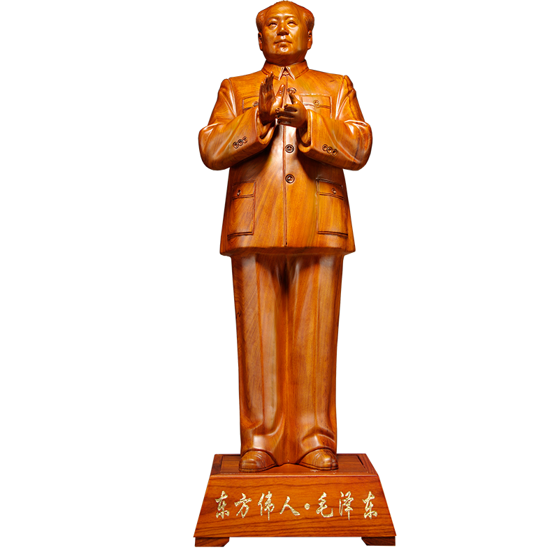 木雕人物工艺品办公室毛主席像