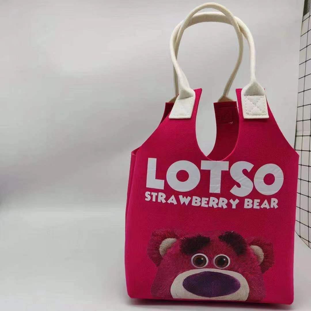 新款网红毛毡包手提卡通学生可爱手提包伴手礼礼盒量毛毡布手爆款