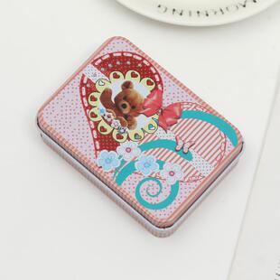 创意名信片长方形马口铁盒 卡通复古迷你收纳盒 发夹饰品盒批爆款