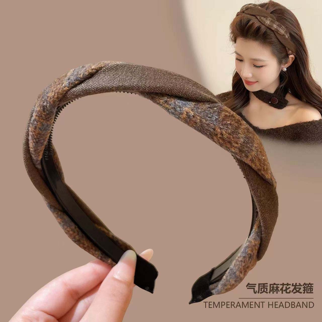 美拉德细边高颅顶发箍女2025新款高级感洋气时尚减龄头箍洗脸发卡