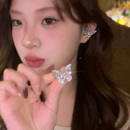 超仙满钻蝴蝶耳夹女2025新款 精灵无耳洞耳骨夹小众高级感耳环耳饰