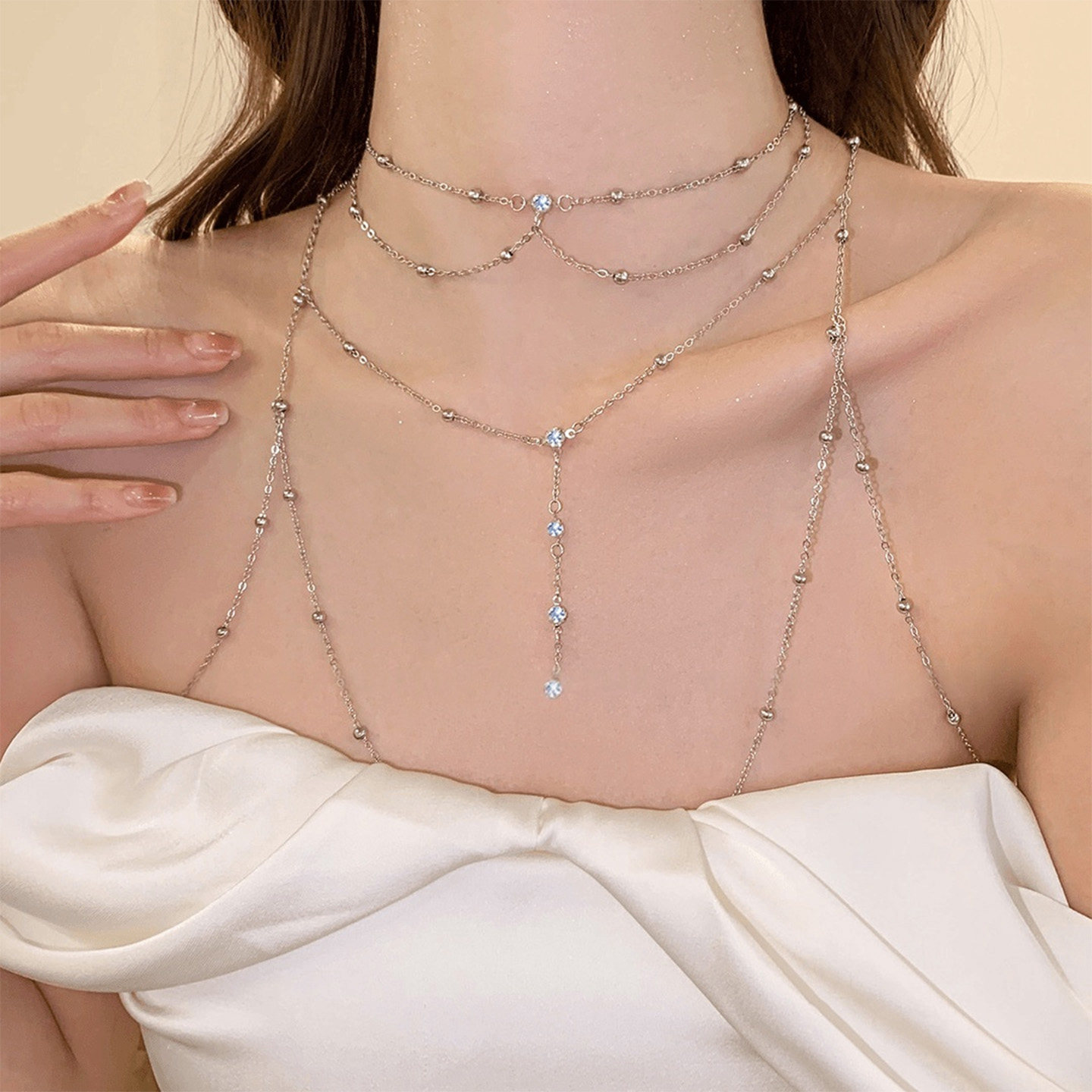 纯欲风胸链胸口镂空项链轻奢小众锁骨链身体链条女锁骨后背链配饰,饰品/流行首饰/时尚饰品新,身体装饰链,淘宝优惠券,粉丝福利购,淘宝优惠卷