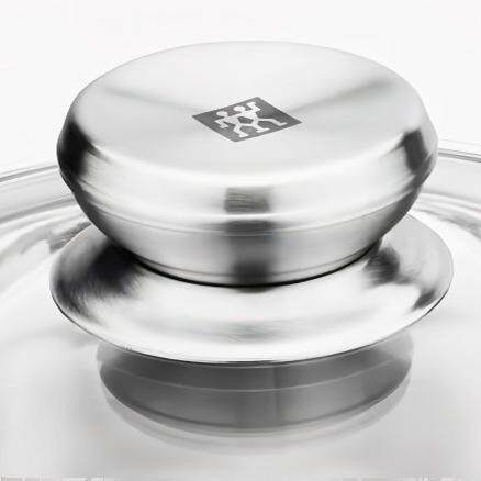 双立人正品nova16cm20cm24cm30cm原厂圆形防烫盖提钢化玻璃锅盖
