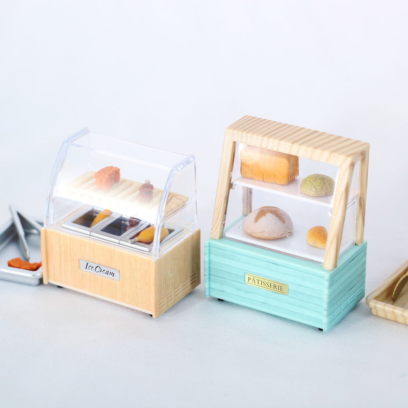 Dollhouse 娃娃屋 微缩 面包蛋糕柜 关东煮 摆件食玩模型OB11道具
