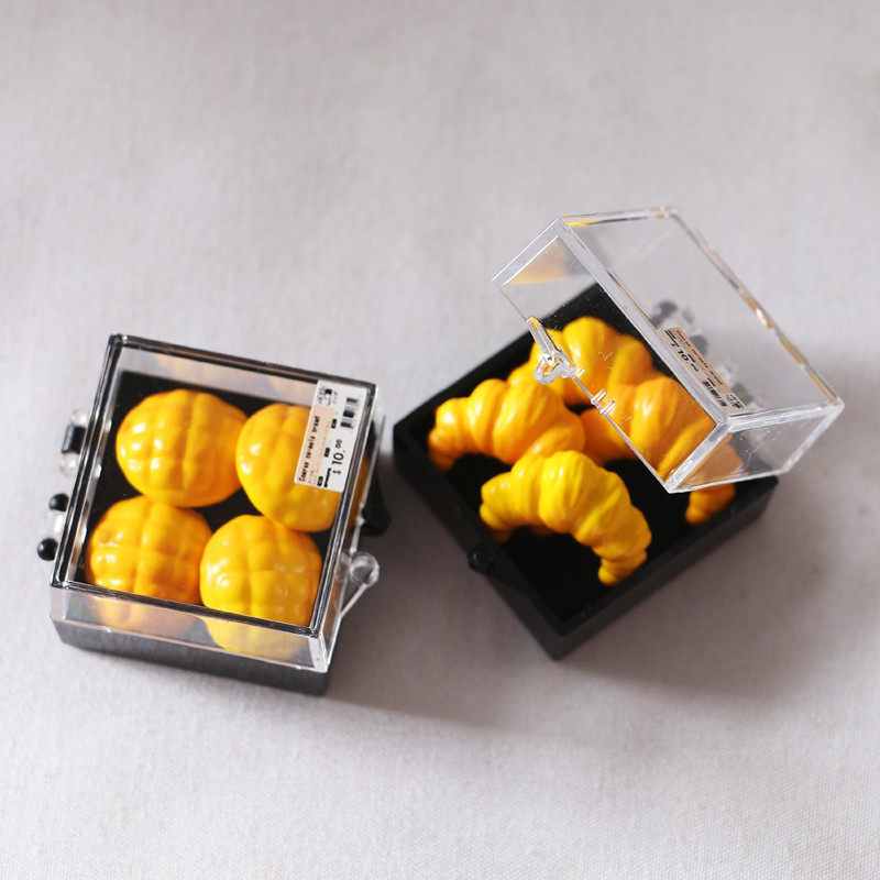 Dollhouse 娃娃屋 盒装 菠萝牛角面包 迷你微缩食玩配件BJD周边