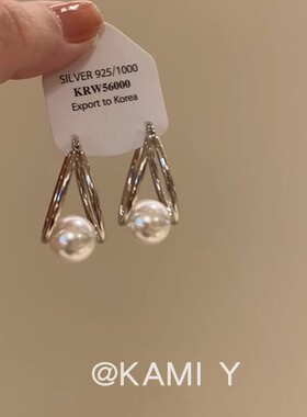 KAMI Y法式复古小众设计珍珠耳扣女轻奢气质高级感耳圈耳饰新款潮