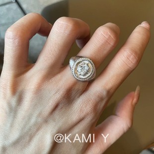 Y轻奢重工八芒星盾牌戒指女奢华宫廷风小众设计高级指环爆款 KAMI