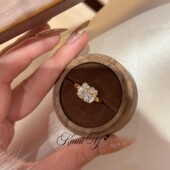 超嗲 设计感可爱蝴蝶结锆石kt猫咪戒指女小众设计气质指环食指戒