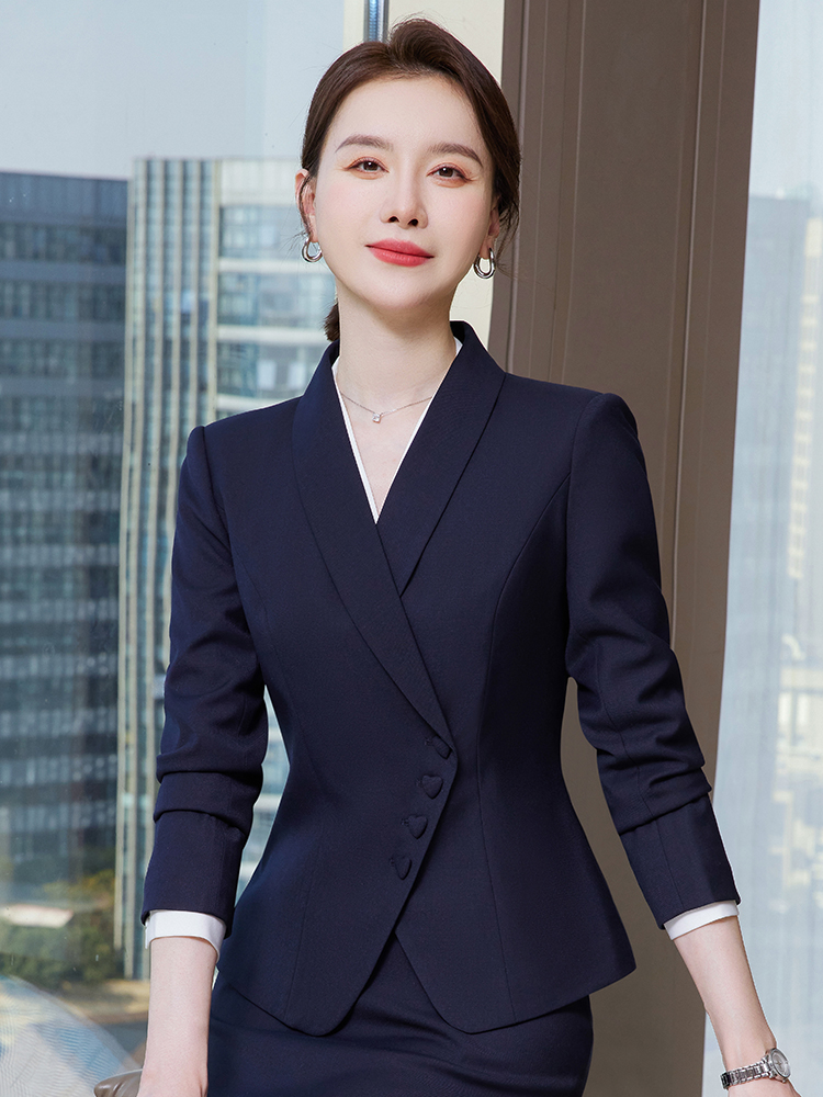 美容师工作服女高端美容院春秋酒店前台工装职业套装西装面试正装