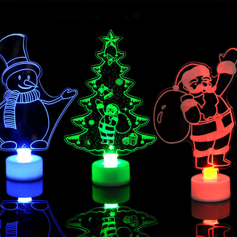 2020 new acrylic christmas night colorful led decorative lig