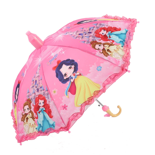 卡通儿童雨伞小学生幼儿园宝宝可爱男女孩儿童半自动公主防水套伞