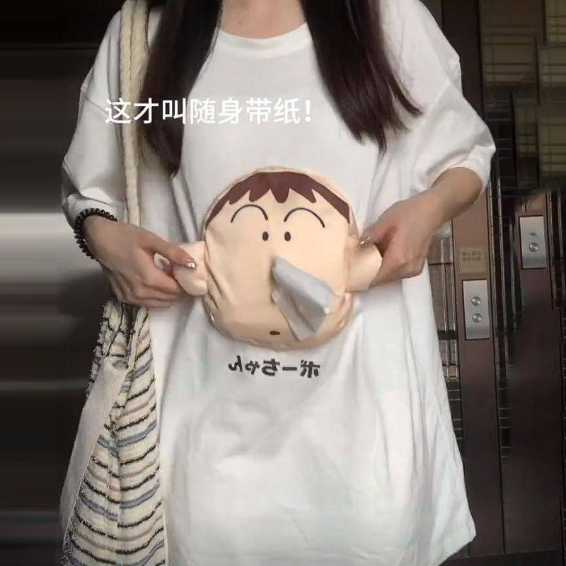 3D阿呆抽纸短袖创意T恤女上衣图片