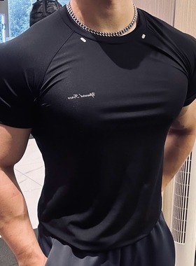 UPWARD FORCE显大速干训练短袖运动弹力紧身T恤男健身吸汗凉感TEE