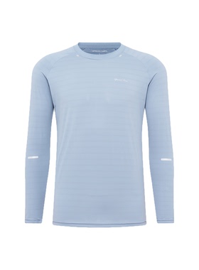 UPWARD FORCE 向上力量 提花弹力紧身运动T恤男显大健身训练长袖