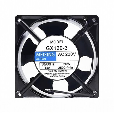 MEIXING GX120-3 12CM 12038 26W 0.14A AC220V 交流机柜散热风扇
