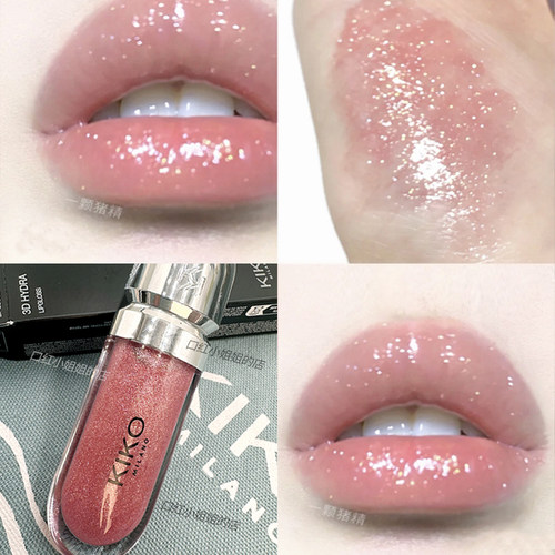 3D唇釉17号闪耀浅豆沙色唇彩kiko