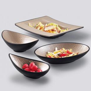 商用餐厅仿瓷日式味千牛肉塑料尖底斗笠碗冒菜炒饭碗沙拉碗大口碗