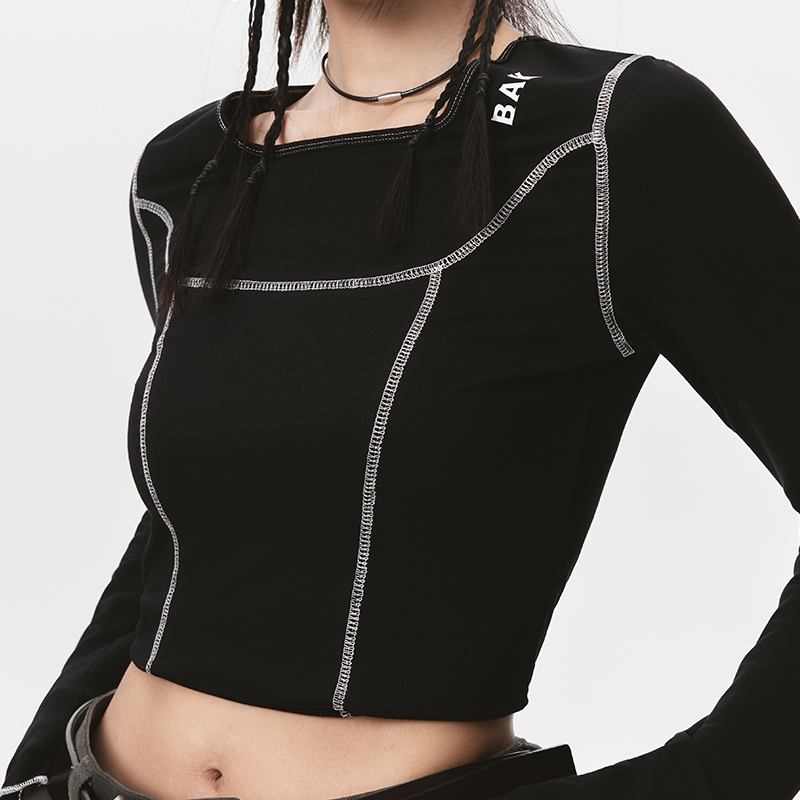 长袖时尚打底衫内搭女修身上衣