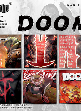 2025年新款挂布doom卧室宿舍房间改造挂毯装饰画高级墙面装饰布