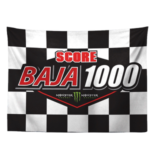 Baja 1000海报门布遮挡挂布 巴哈1000汽车拉力赛logo床帘背景挂布