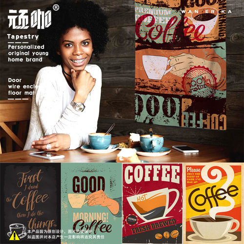 咖啡店挂布美式复古餐厅