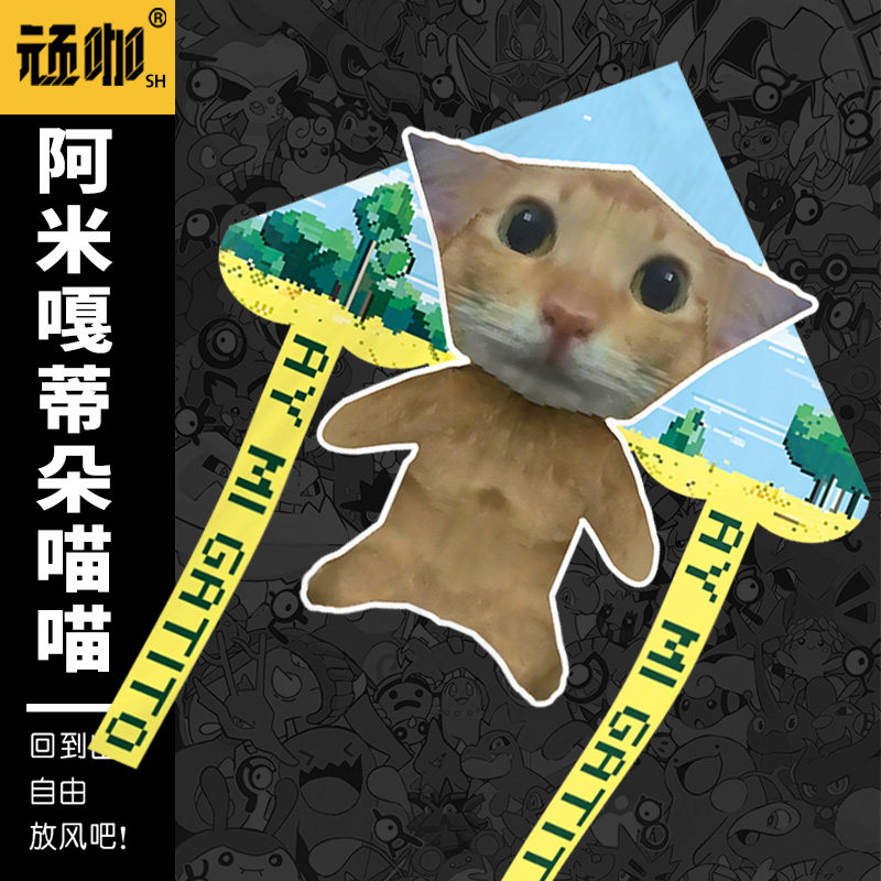 搞怪卡通抽象风筝阿米嘎蒂朵喵喵微风易飞初学者大型潍坊新手风筝