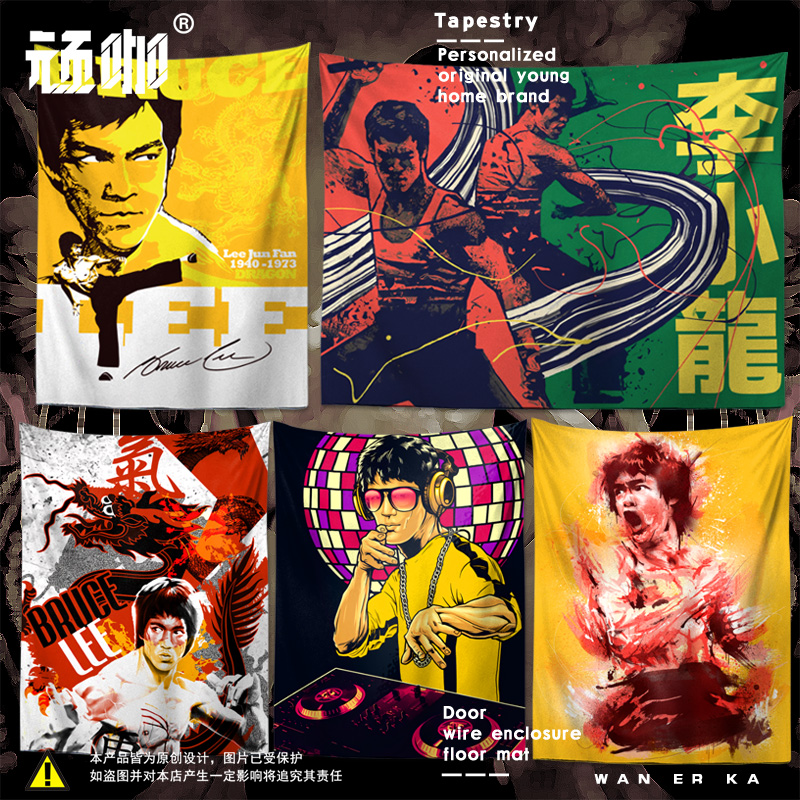 李小龙武术中国功夫健身房挂布