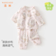 夏季 婴儿衣服夏薄款 儿童分开式 宝宝夏装 a类9女孩夏天 纱布分体套装