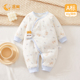 新生婴儿衣服秋冬季 必备冬季 夹棉连体衣纯棉初生宝宝冬装 保暖52码