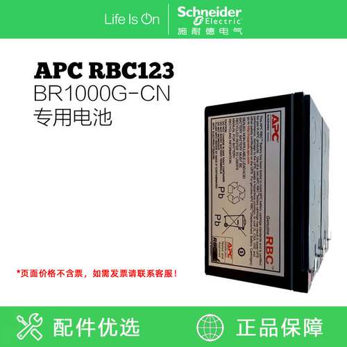 施耐德 APC原装内置电池 RBC123 BR1000G-CN专用电池