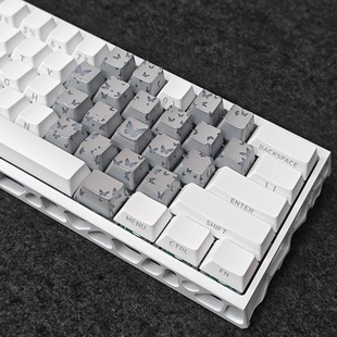 wooting60v2满改键盘客制化定制磁轴打瓦蝴蝶爱心改装果冻白顶配